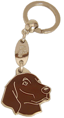 FLAT-COATED RETRIEVER BROWN <br> (keyring, engraving included)